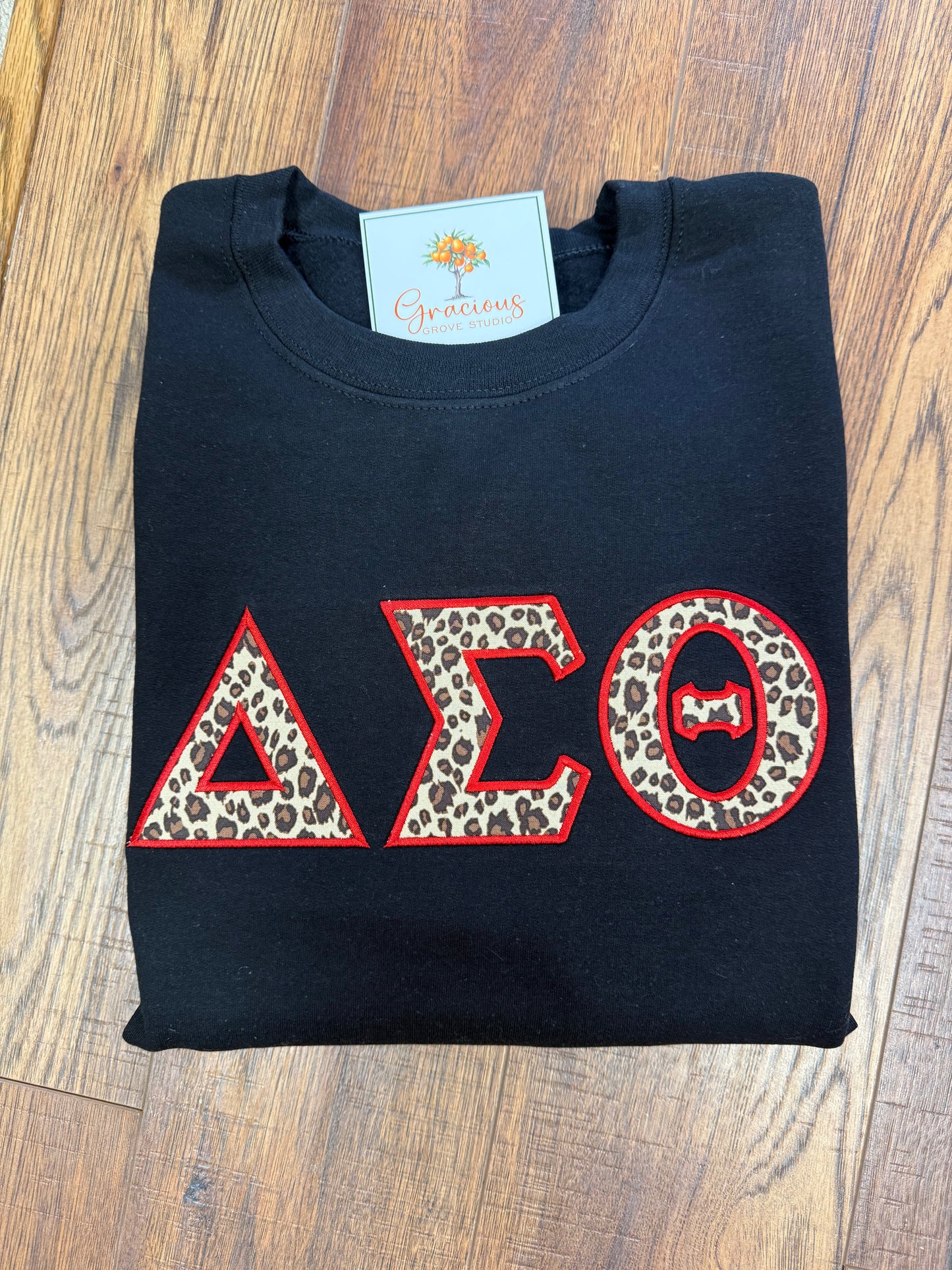 Greek Letter Sweatshirt,Black