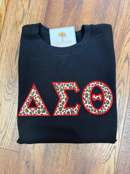 Greek Letter Sweatshirt,Black