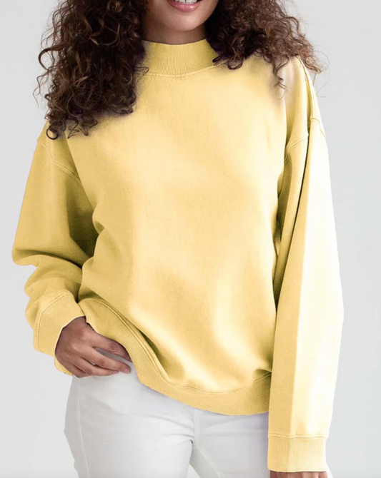 Mock Neck Sweatshirt, Sunshine