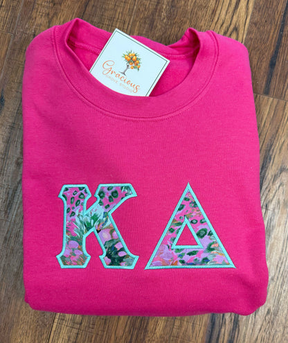 Greek Letter Sweatshirt, Heliconia
