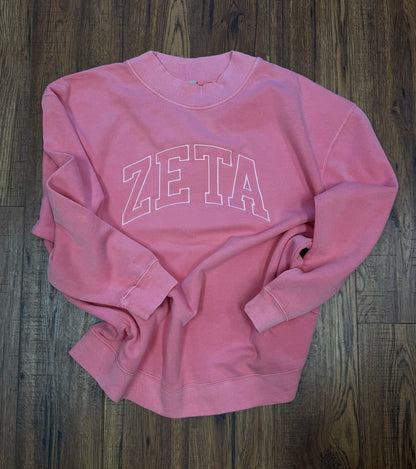 Mock Neck Sweatshirt, Azalea